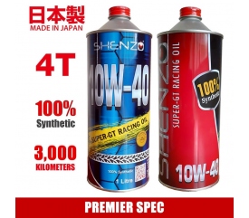 Shenzo Motorcycle 4T 10W40 Premier Spec Fully Synthetic Racing Oil (1L)